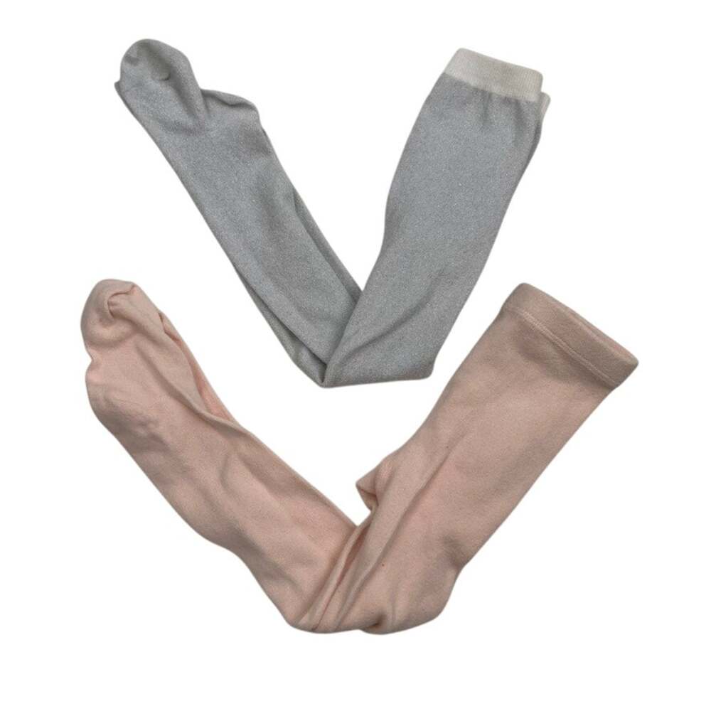Hanna Andersson Shimmer Tights & Basic Knit Tights Bundle 2/3